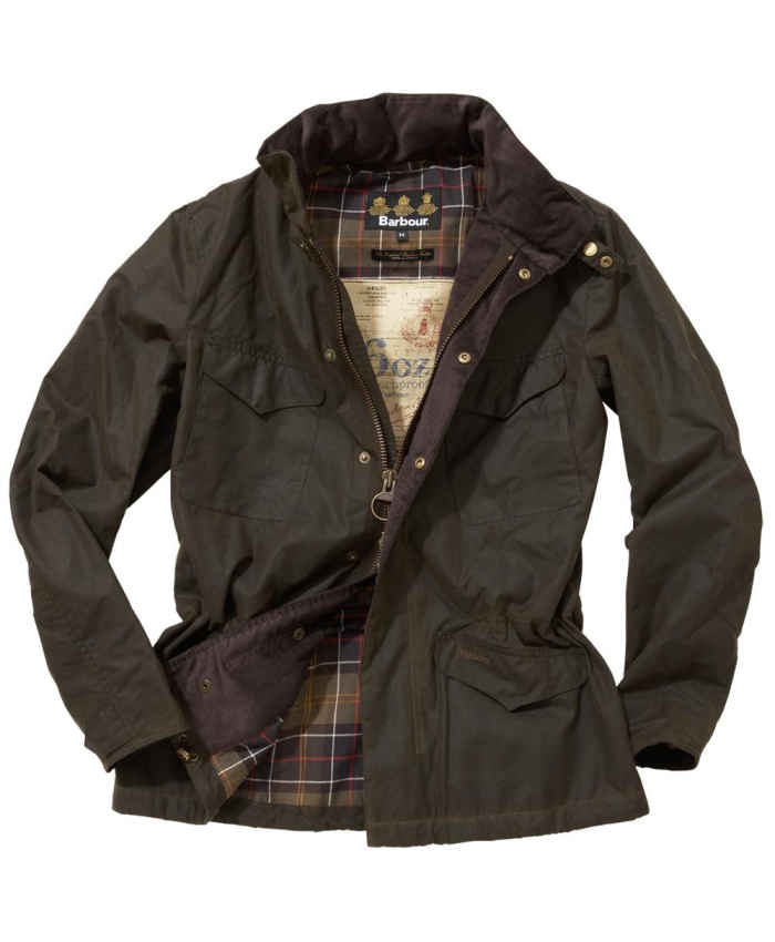 Barbour Waxed Hardwick Uomo Giacca Di Cerat Oliva