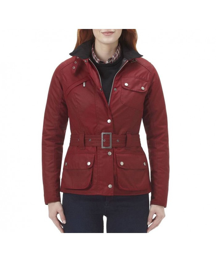 Barbour Hilberry Donna Giacca Di Cerat Rosso
