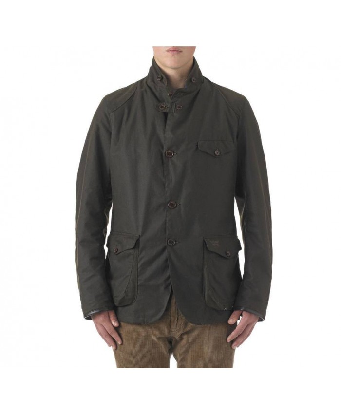 Barbour Commander Uomo Giacca Di Cerat Oliva Scura