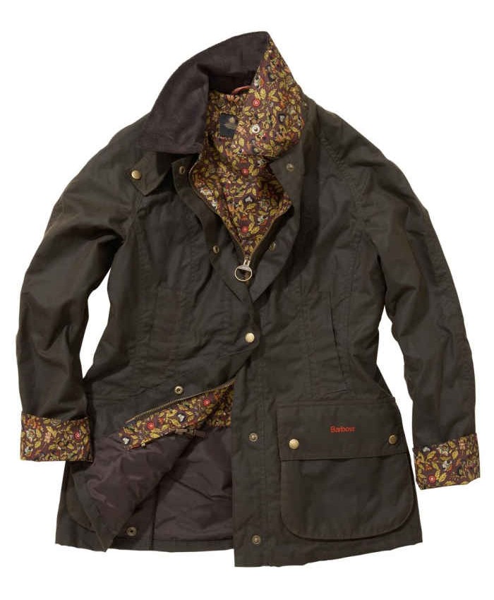 Barbour Liberty Beadnell Donna Giacca Di Cerat Oliva Scura