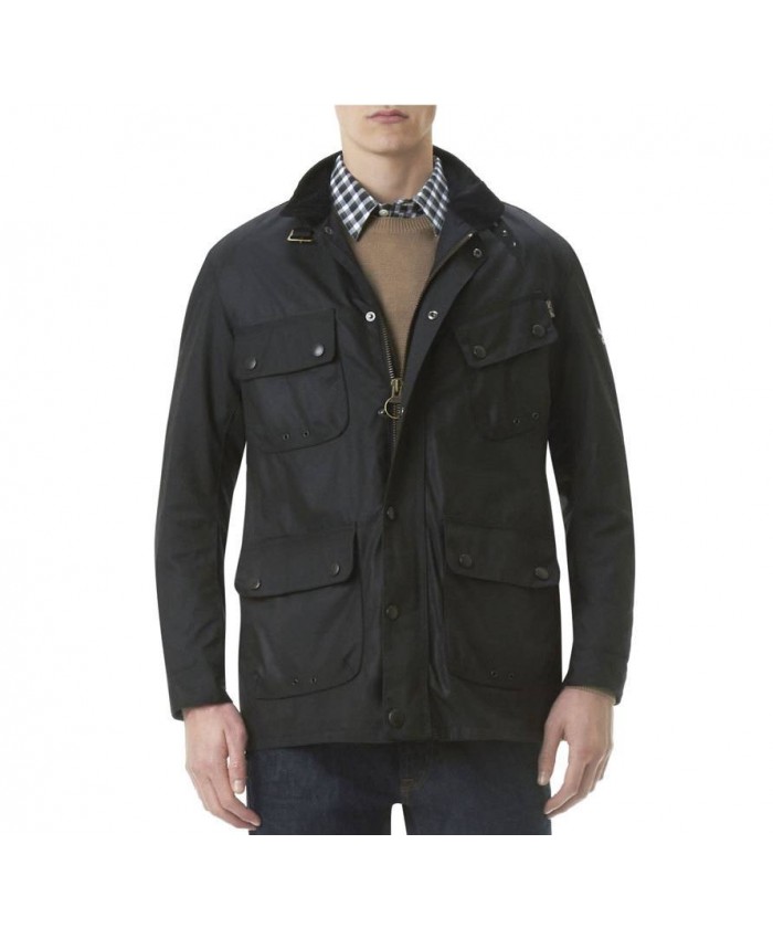 Barbour Saxony Uomo Giacca Di Cerat Nero