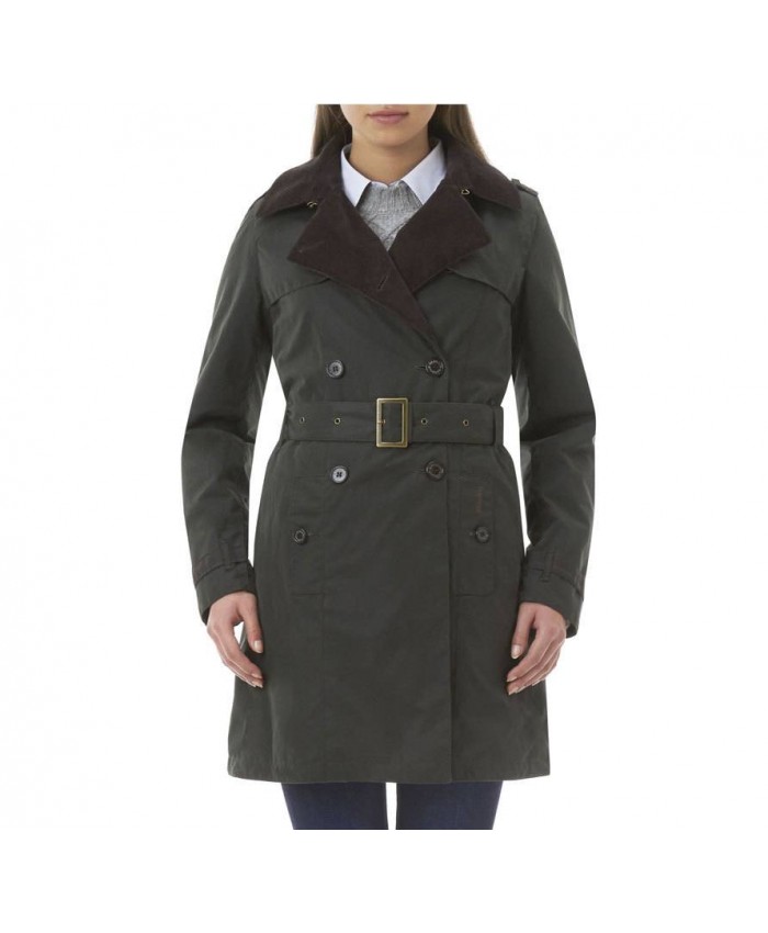 Barbour Belted Utility Donna Giacca Di Cerat Oliva