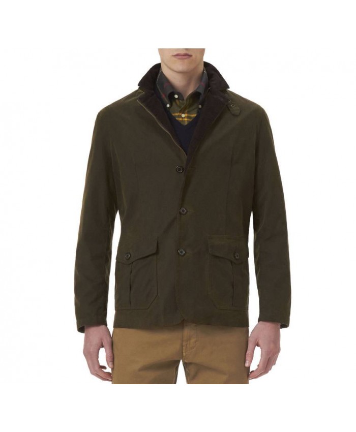 Barbour Lutz Uomo Giacca Di Cerat Oliva