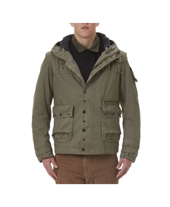 Barbour Short Military Uomo Oliva