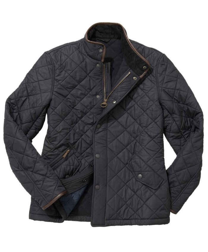 Barbour Powell Uomo Giacca Imbottitat Nero