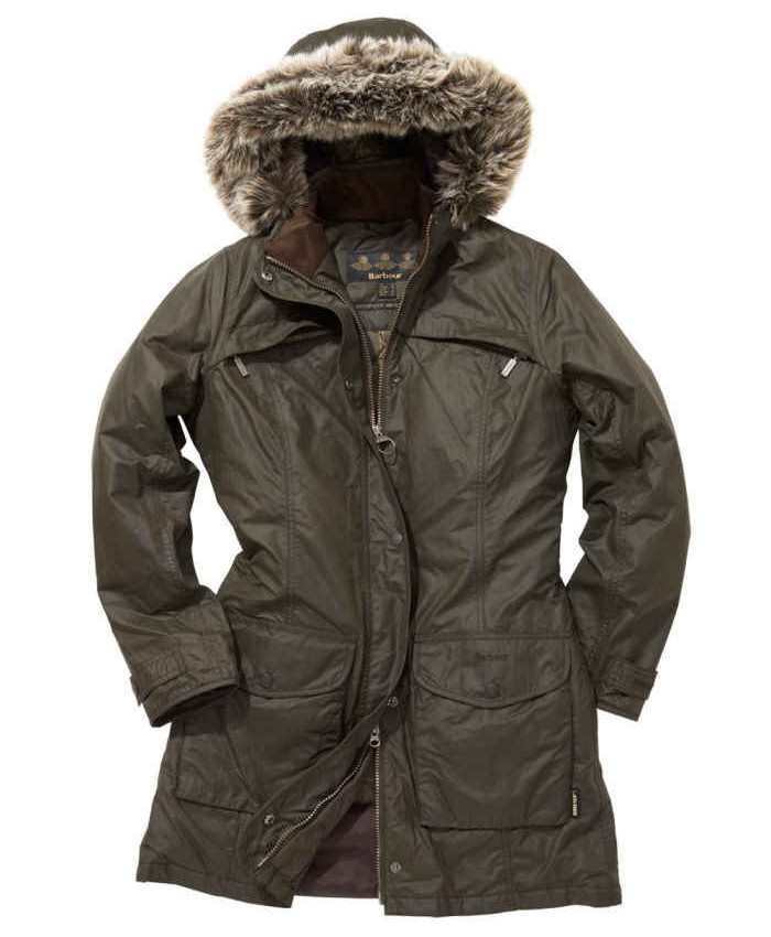 Barbour Windsor Donna Impermeabile Oliva Scura