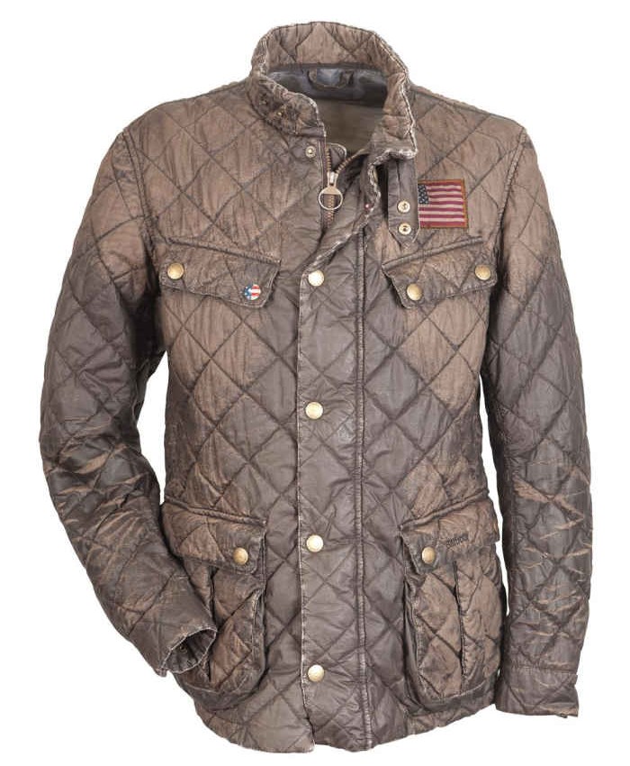 Barbour Mullholland Distressed Uomo Giacca Imbottitat Cioccolato