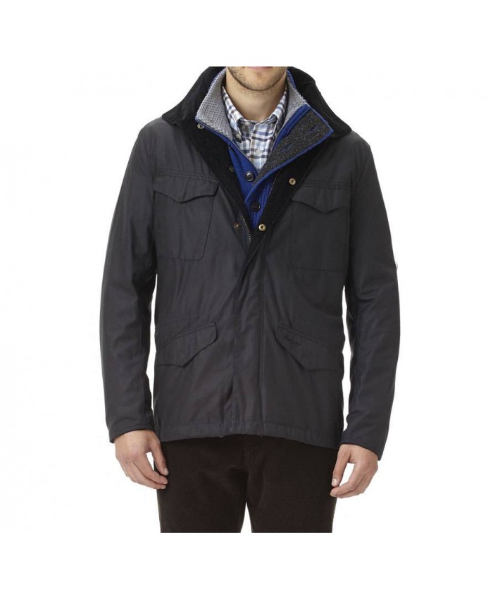 Barbour Hardwickted Uomo Giacca Di Cerat Marino