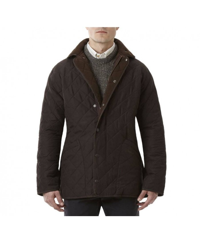 Barbour Microfibre Trapunta Polare Uomo Cioccolato