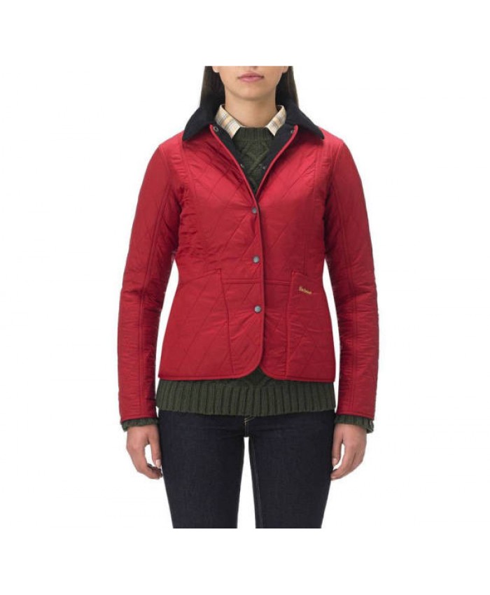 Barbour Liddesdale Trapunta Polare Donna Rosso
