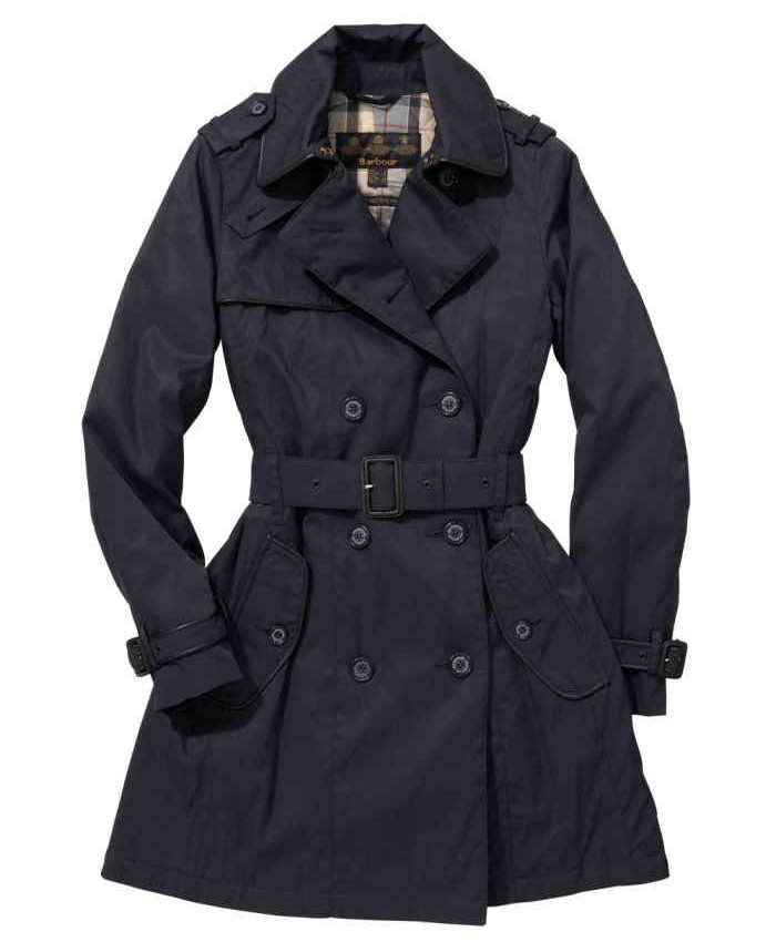 Barbour Loddon Trench Donna Impermeabile Marino