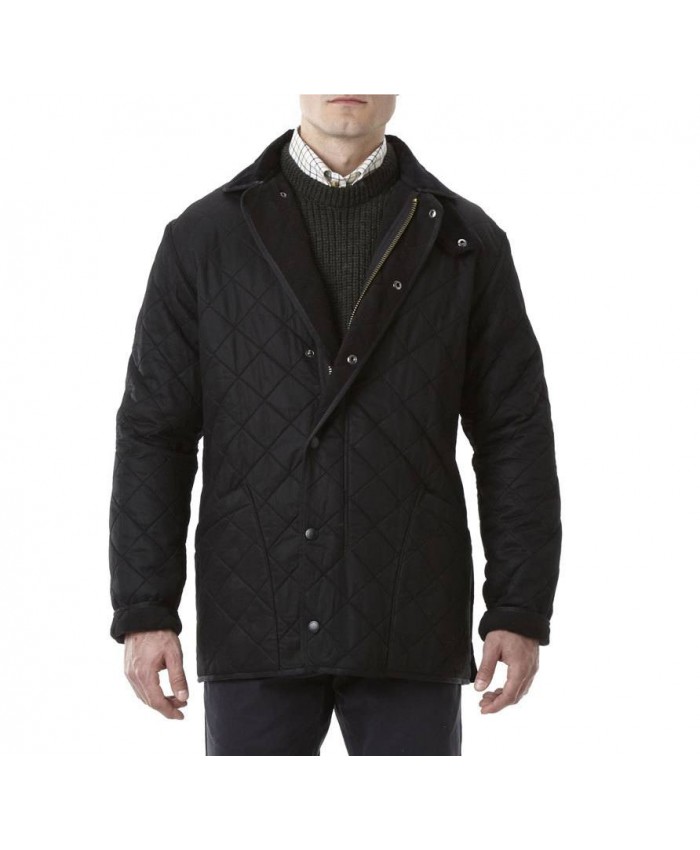 Barbour Duracotton Trapunta Polare Uomo Nero