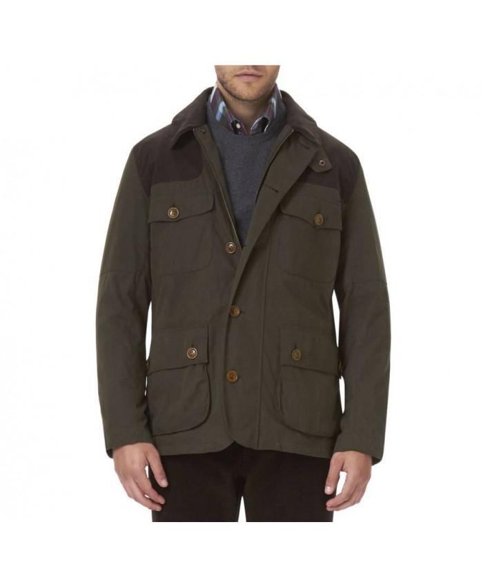 Barbour Hackerton Uomo Impermeabile Oliva