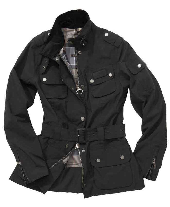 Barbour Goretex International Donna Impermeabile Nero