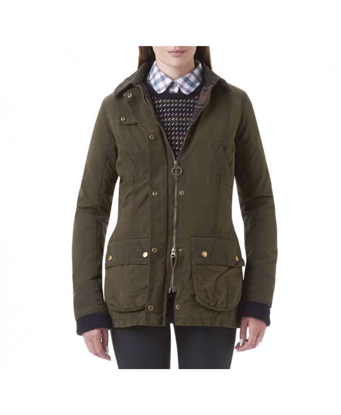 Barbour Vintage International Donna Giacca Di Cerat Oliva