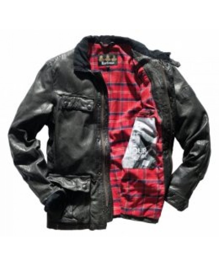 Barbour Enduro Leather Uomo Nero