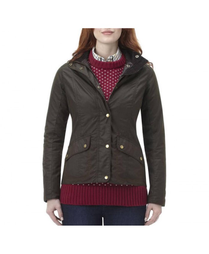 Barbour Horseprint Ferndown Donna Giacca Di Cerat Cioccolato