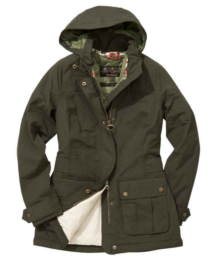 Barbour Rochdale Donna Impermeabile Verde Scuro