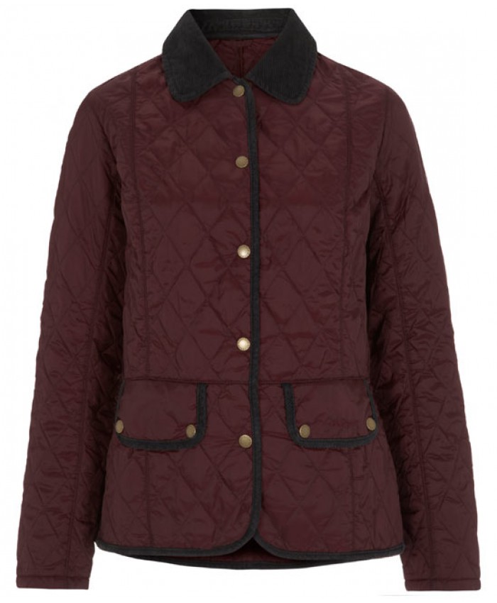 Barbour Vintage Donna Giacca Imbottitat Rosso Scuro