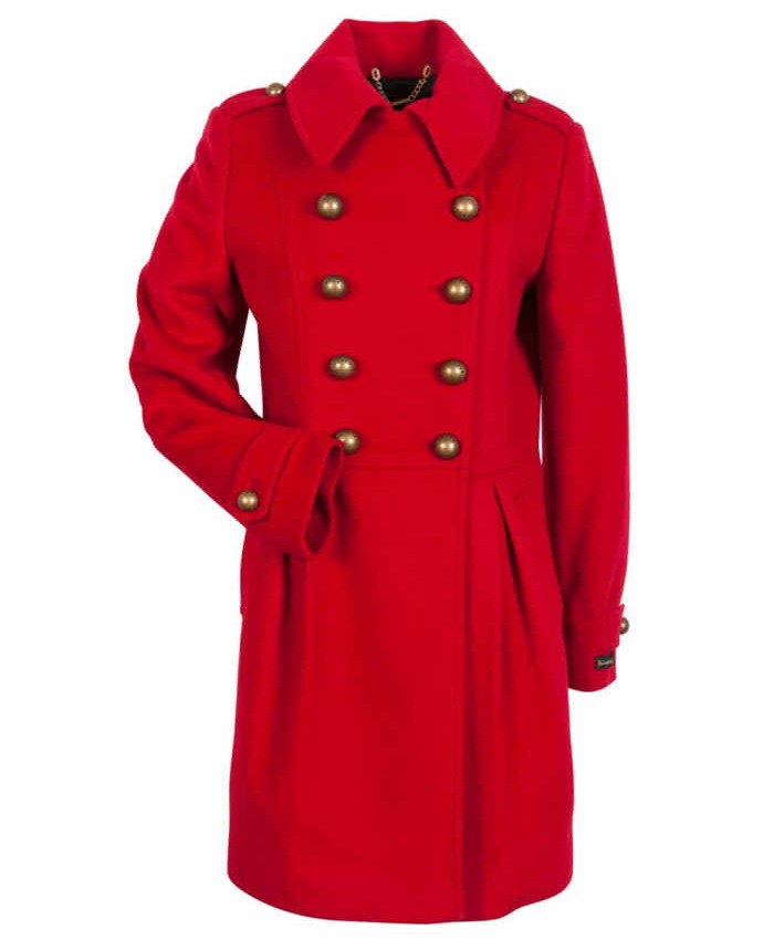Barbour Fusilier Wool Donna Rosso