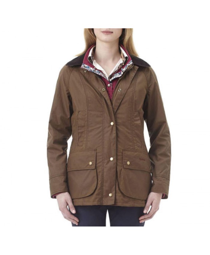 Barbour Beadnell Donna Giacca Di Cerat Oliva Viola