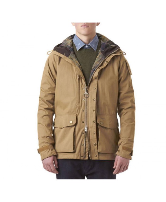 Barbour Helmswater Uomo Impermeabile Marrone