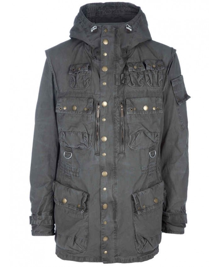 Barbour Vintage Cotton Hunting Uomo Marino