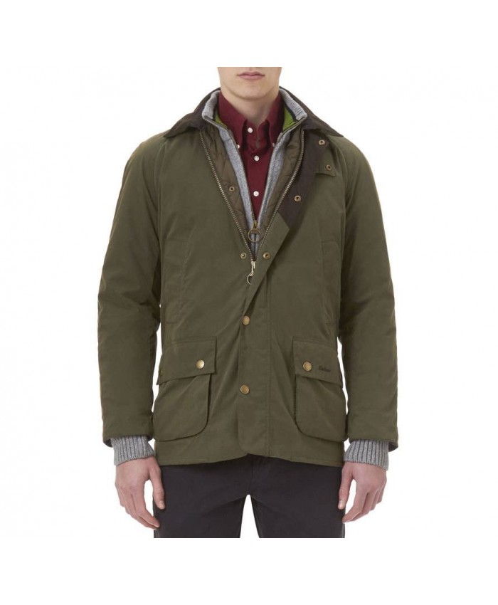 Barbour Moorhen Uomo Impermeabile Oliva