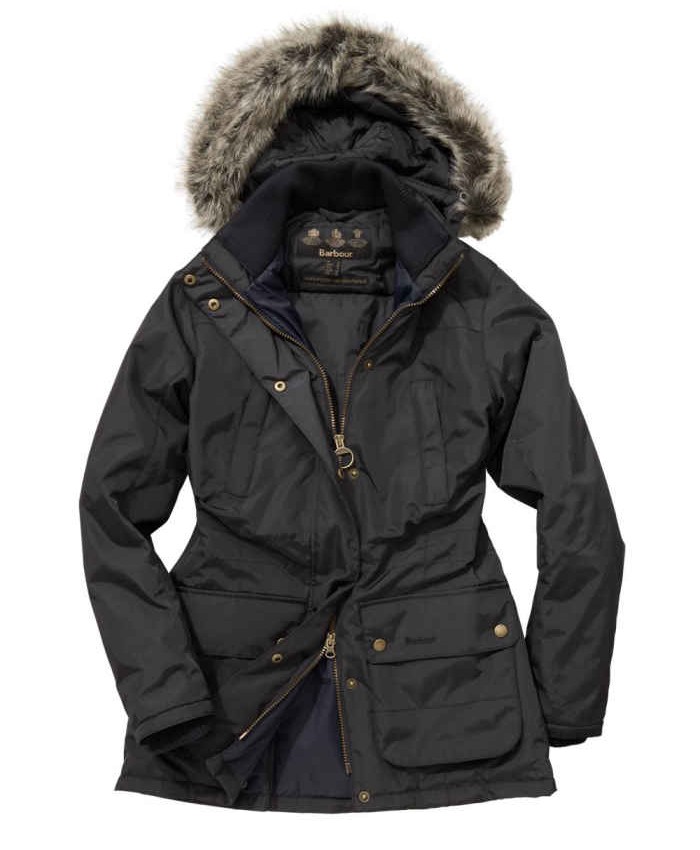 Barbour Rossoesdale Donna Impermeabile Nero