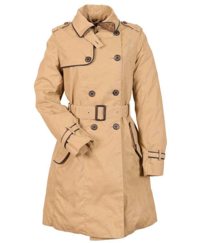 Barbour Loddon Trench Donna Impermeabile Marrone