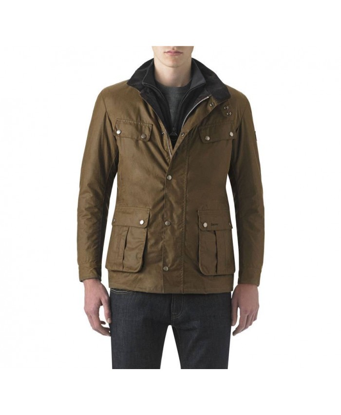 Barbour Duke Uomo Giacca Di Cerat Marrone