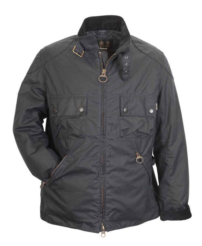 Barbour Burgat Uomo Giacca Di Cerat Grigio Scuro