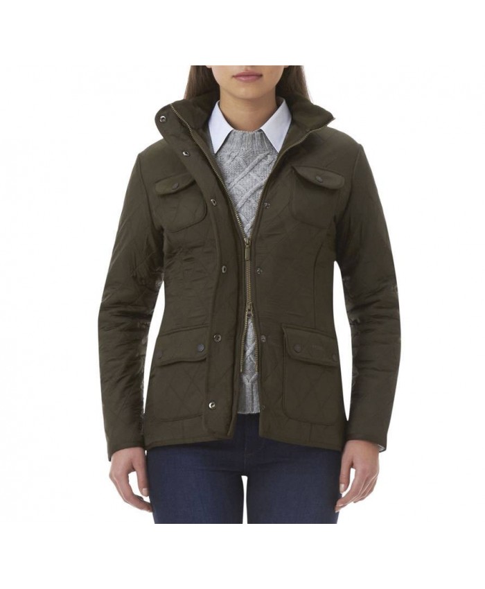 Barbour Trapunta Polare Donna Oliva