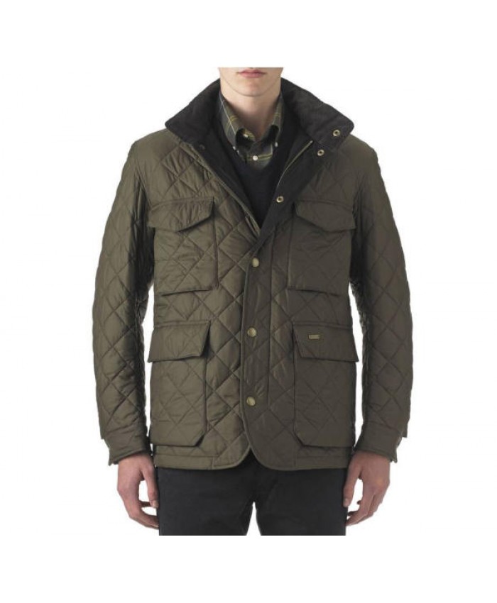 Barbour Grigioson Uomo Giacca Imbottitat Oliva