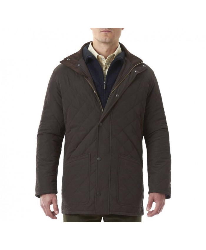 Barbour Hampton Uomo Giacca Imbottitat Cioccolato