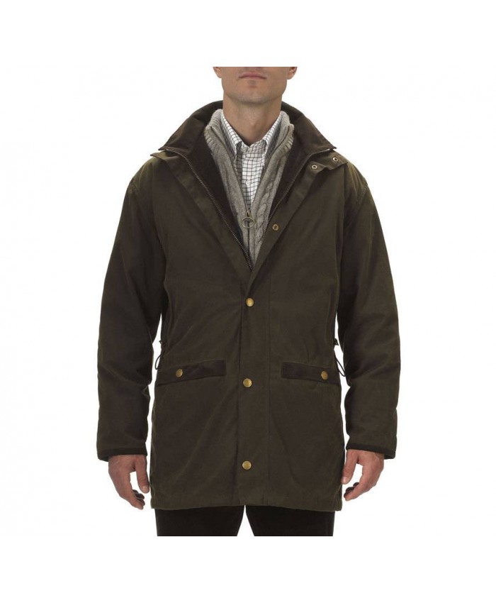 Barbour Mossend Uomo Giacca Di Cerat Oliva