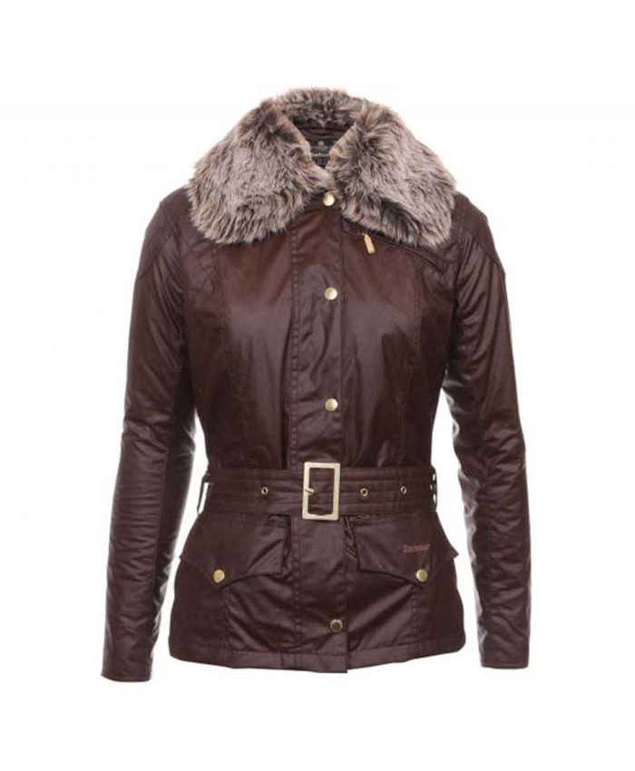 Barbour Ryder Fur Donna Rosso Scuro