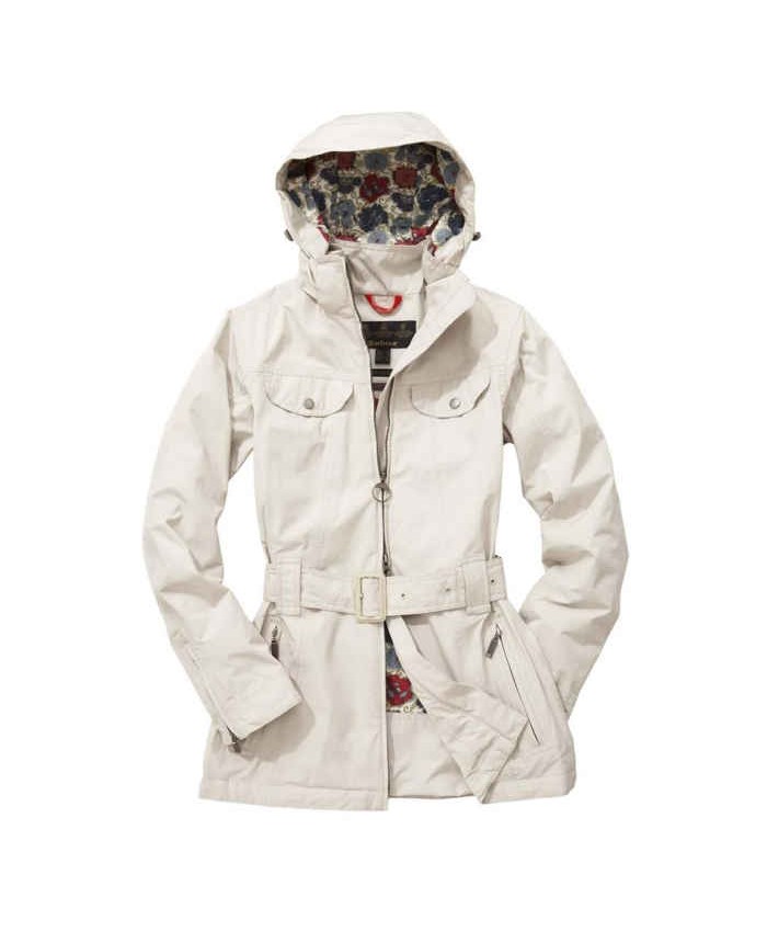 Barbour Liberty Cotton Donna Impermeabile Bianca