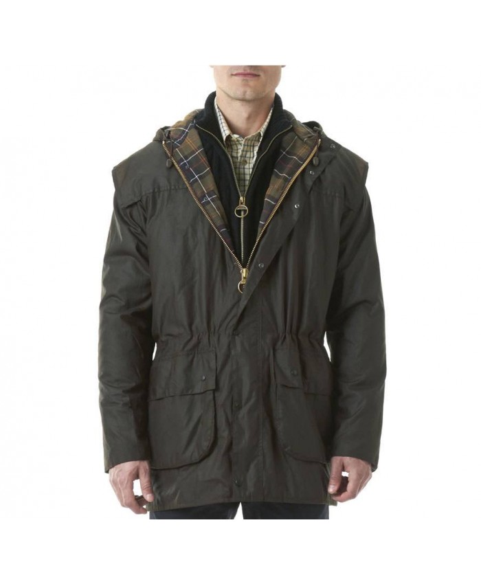 Barbour Durham Uomo Giacca Di Cerat Verde Scuro