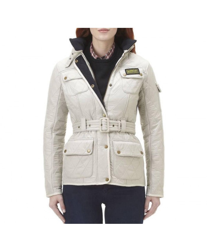 Barbour International Trapunta Polare Donna Bianca