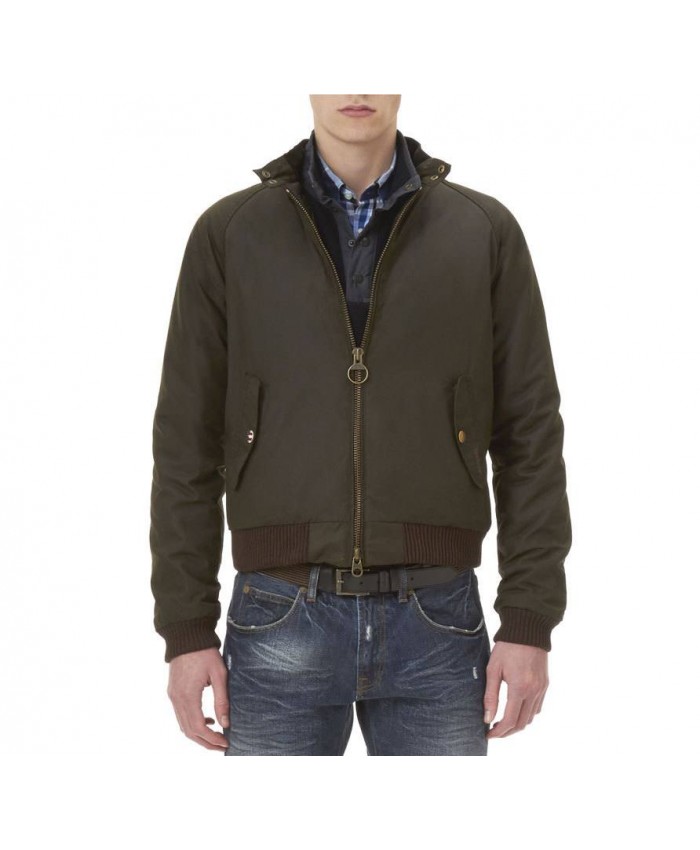 Barbour Merchant Uomo Giacca Di Cerat Oliva