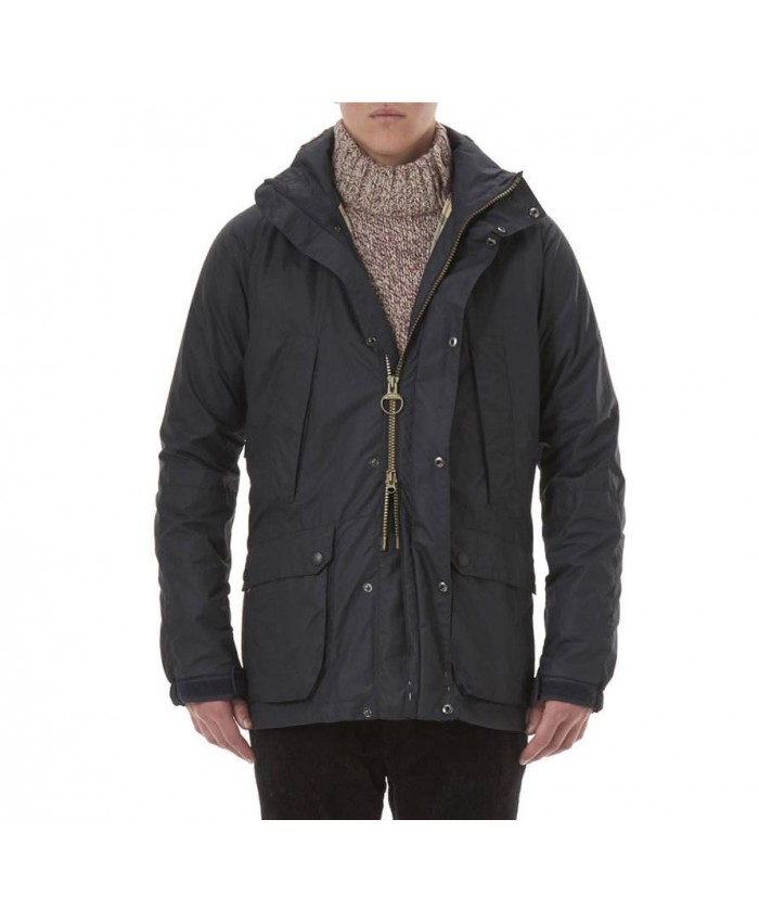 Barbour Valley Uomo Impermeabile Marino