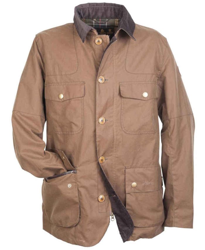 Barbour Hacking Uomo Giacca Di Cerat Marrone