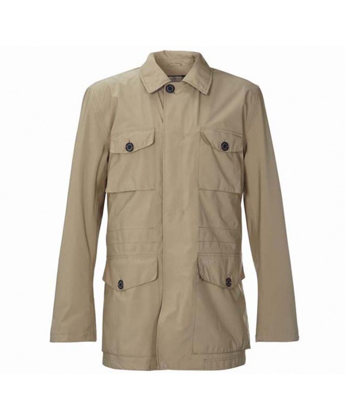 Barbour Carrier Uomo Impermeabile Beige