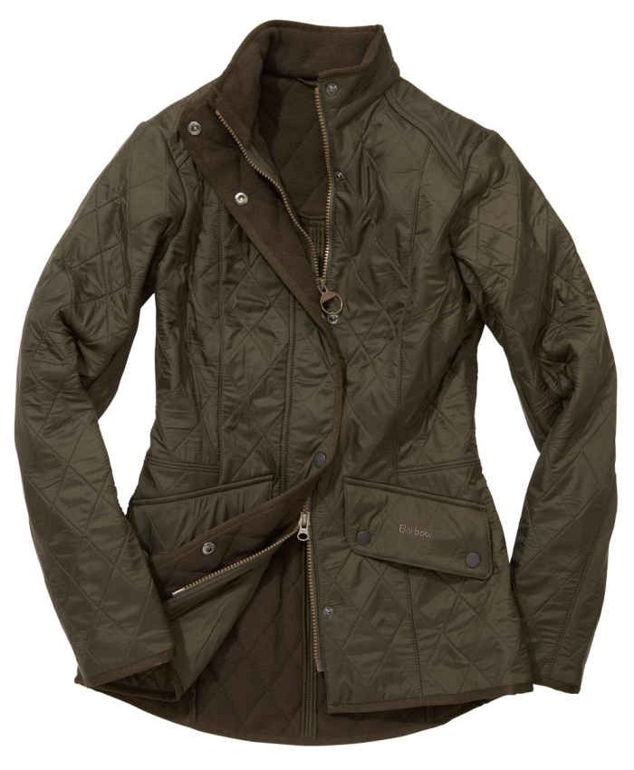 Barbour Cavalary Trapunta Polare Donna Oliva