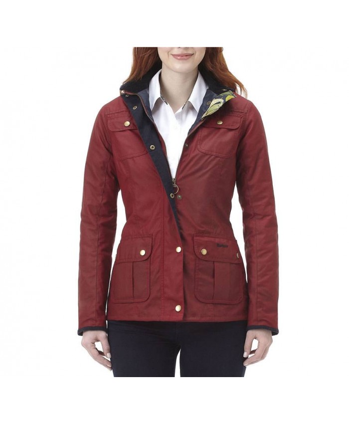 Barbour Morris Utility Donna Giacca Di Cerat Rosso