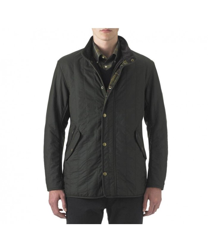 Barbour Edderton Uomo Giacca Di Cerat Oliva Scura