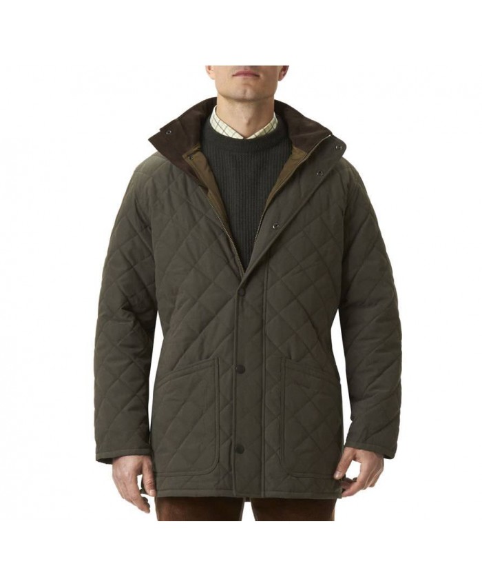 Barbour Hampton Uomo Giacca Imbottitat Oliva