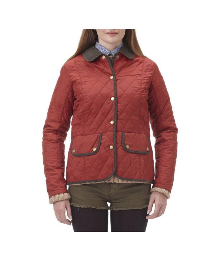 Barbour Vintage Donna Giacca Imbottitat Rosso