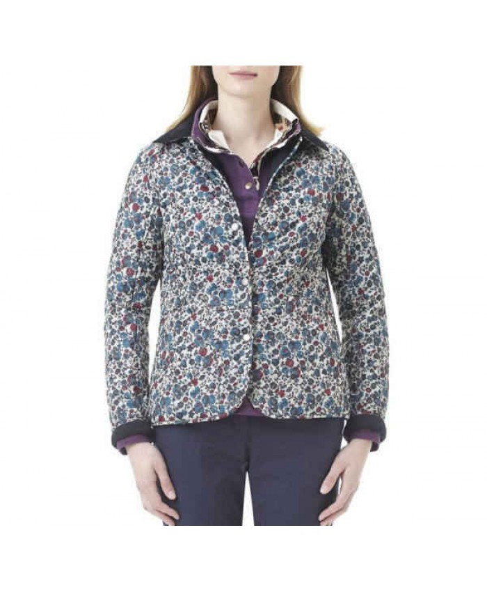 Barbour Twelsdown Donna Giacca Imbottitat Blu Rosso Bianco